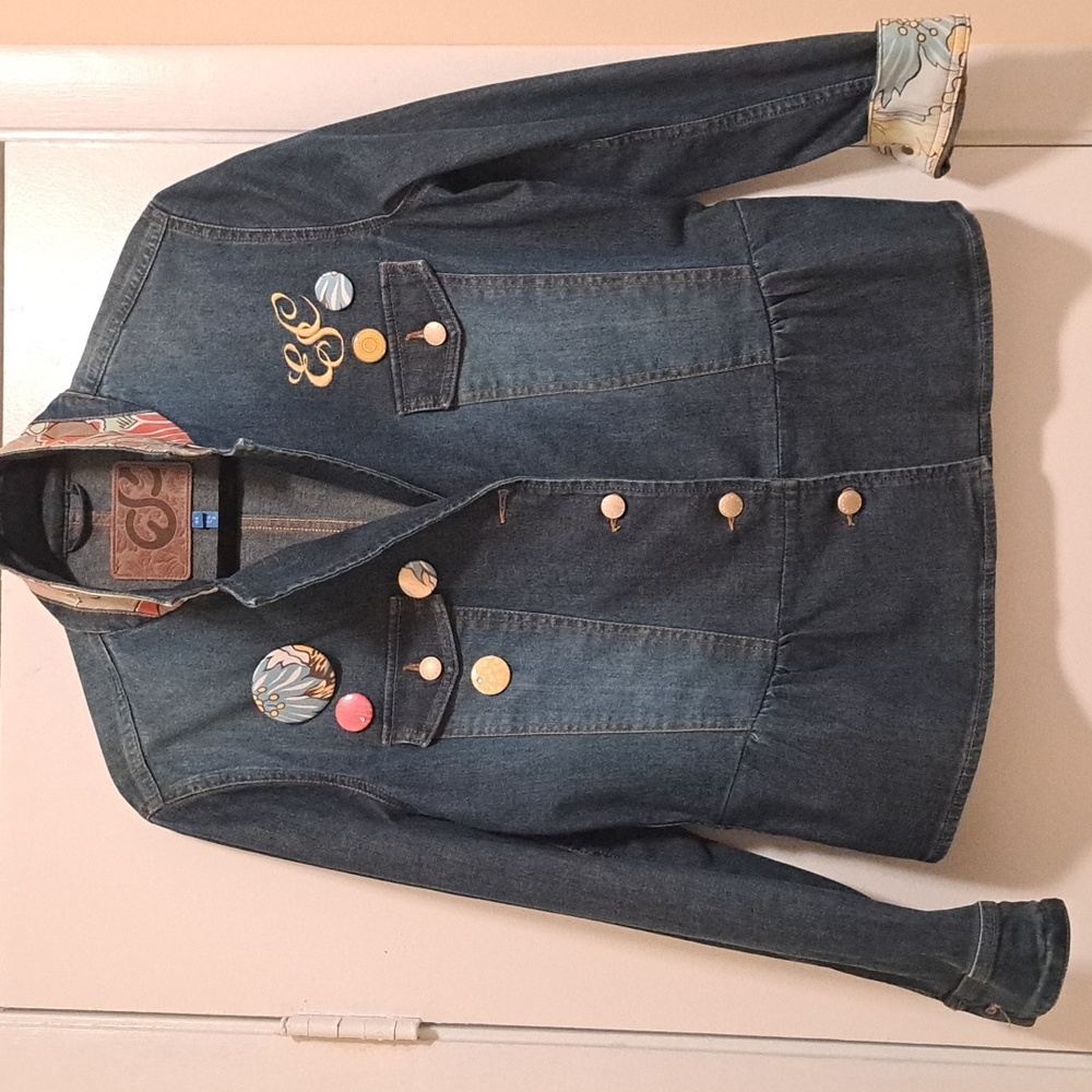 ESCADA SPORT VINTAGE DENIM JACKET DOLCE VITA SZ 44 EXCELLENT
